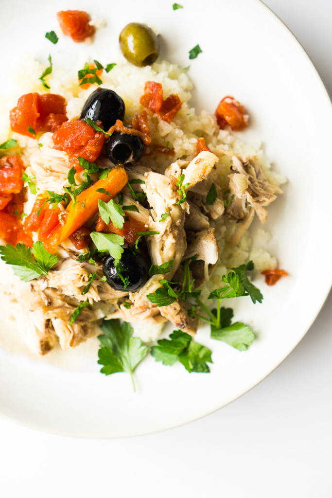 Slow Cooker Moroccan Chicken + Olives