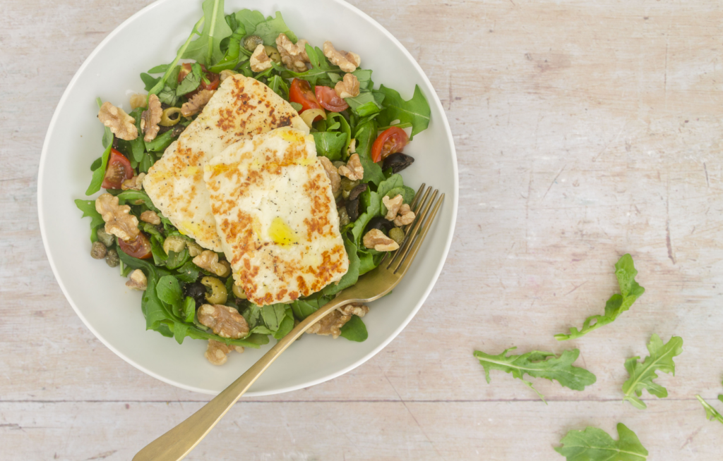 Halloumi And Toasted Walnut Salad