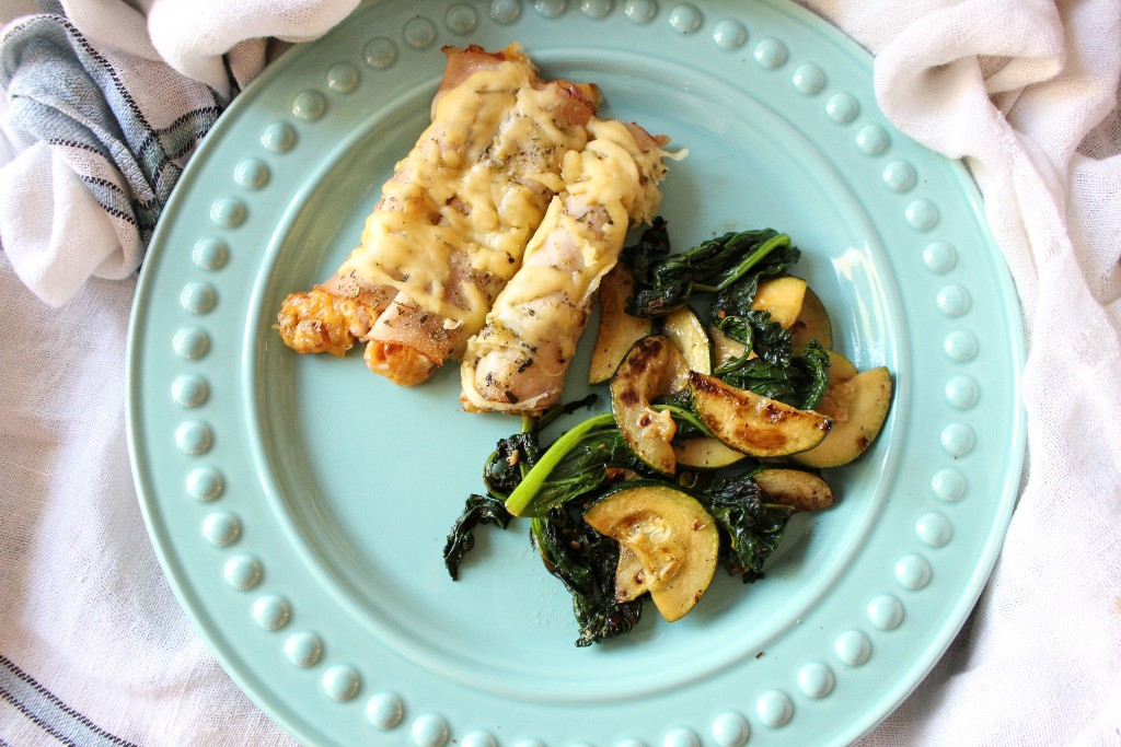 Ranch Turkey Roll Bake With Crispy Rapini and Zucchini