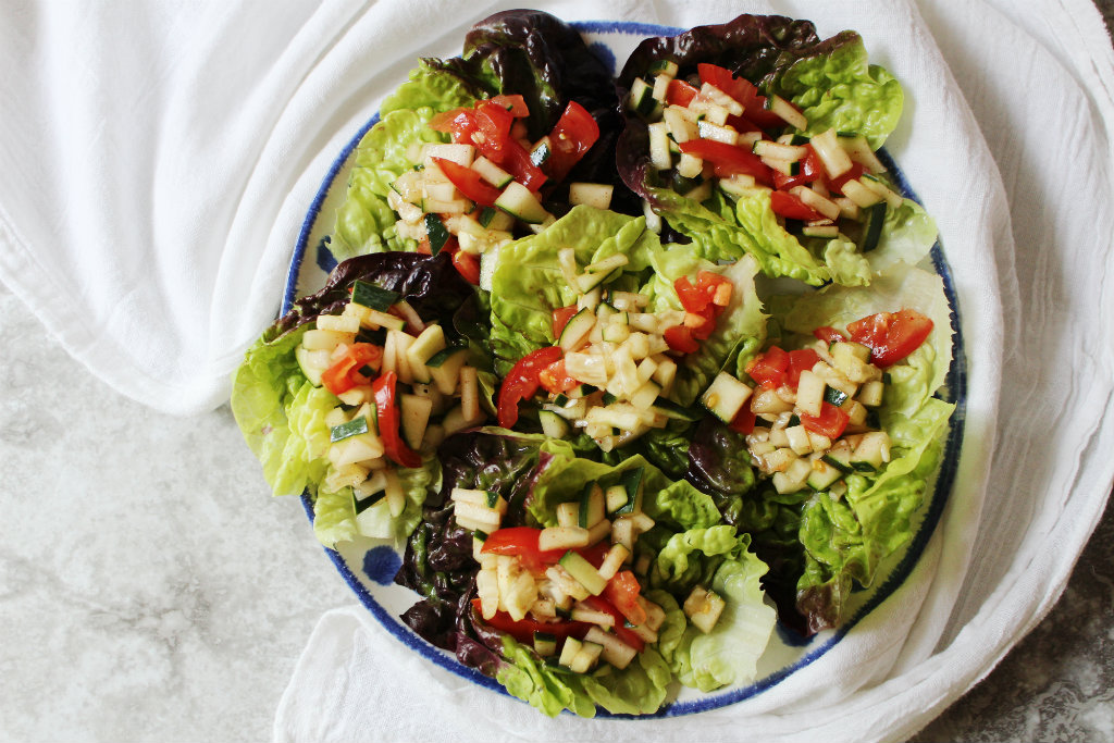 Cucumber Tomato Boston Lettuce Cups