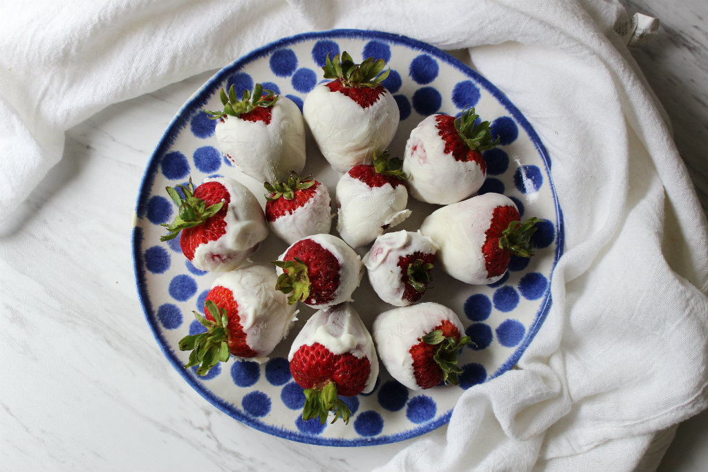 Greek Yogurt Dipped Strawberries