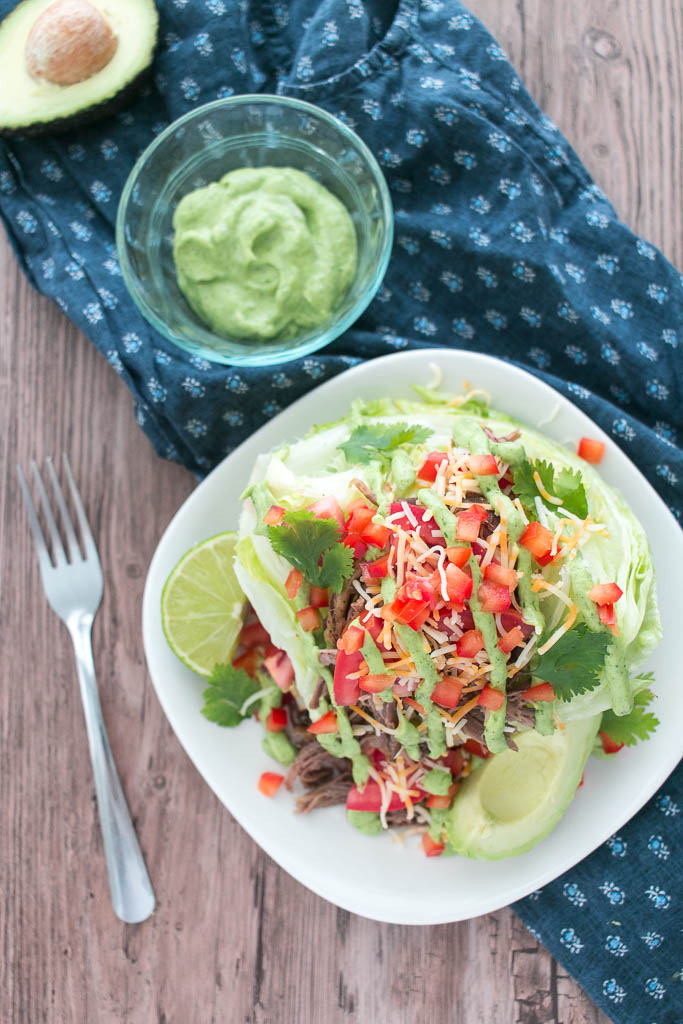 Pulled Pork Taco Wedge Salad