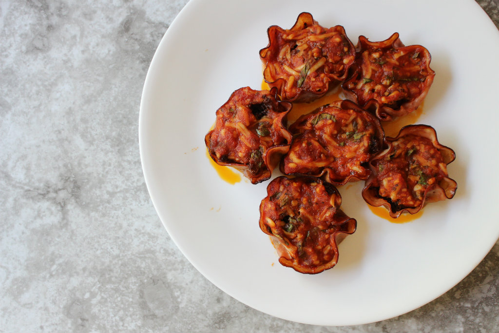 Chorizo Pizza Ham Cups