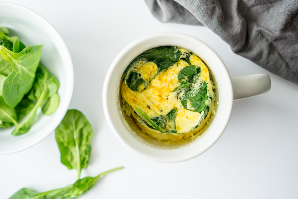 Ultimate Cheesy Egg and Spinach Cup