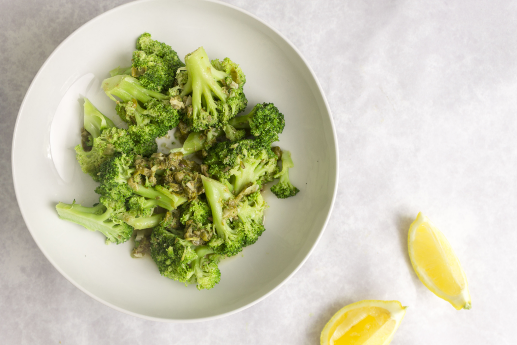 Buttery Broccoli with Anchovies and Capers