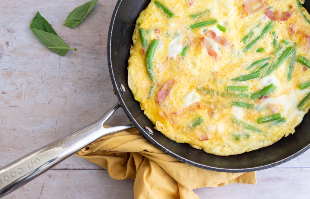 Green Bean and Bacon Omelet