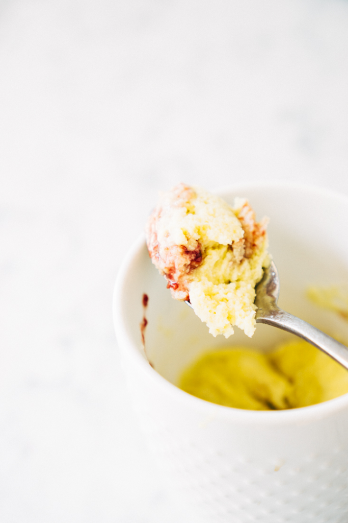 Raspberry Jam Mug Cake