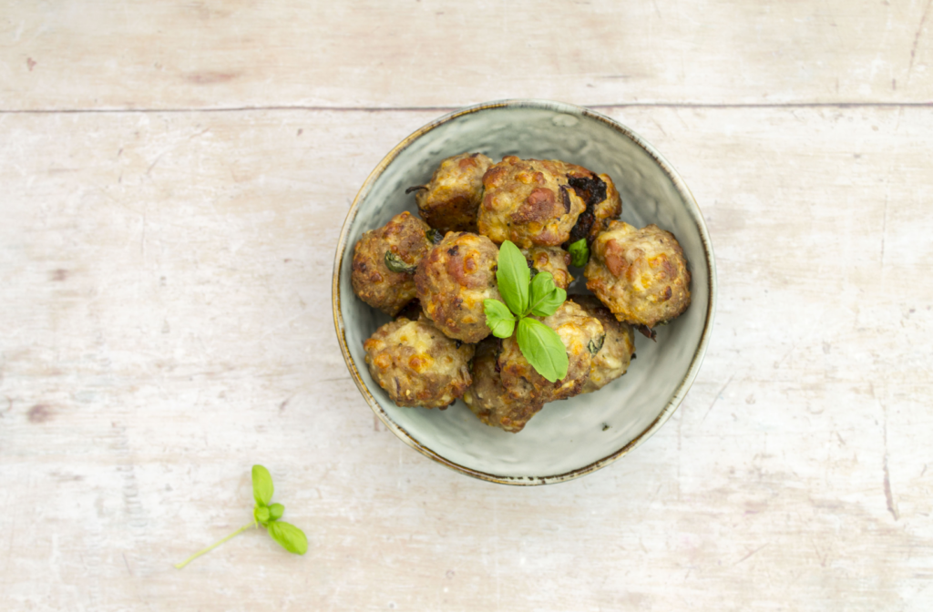 Cheesy Turkey and Chorizo Meatballs