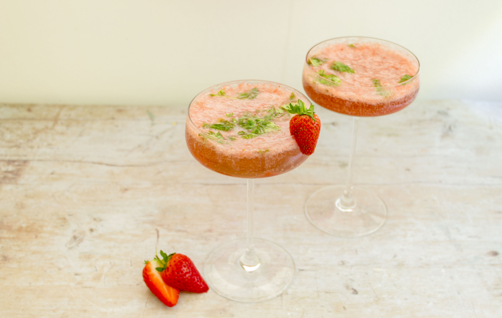 Summer Strawberry and Basil Mock Cocktail