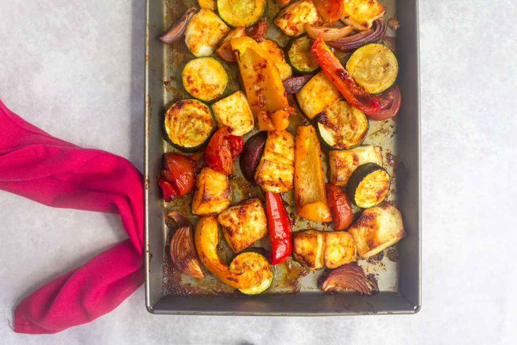 Harissa Roasted Halloumi And Veggies1