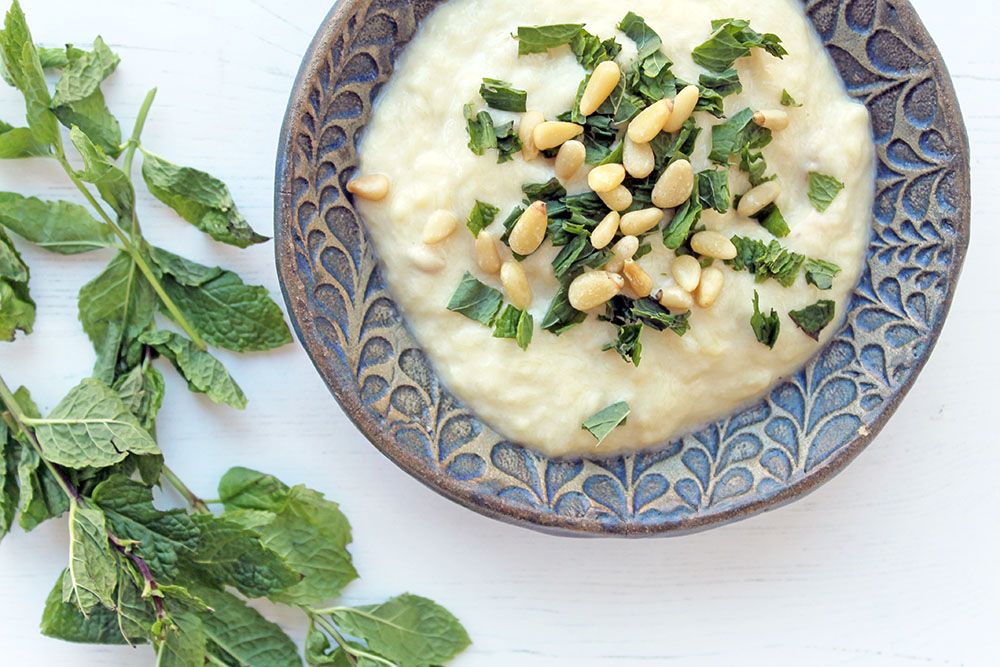 Roasted Zucchini And Tahini Yogurt Dip