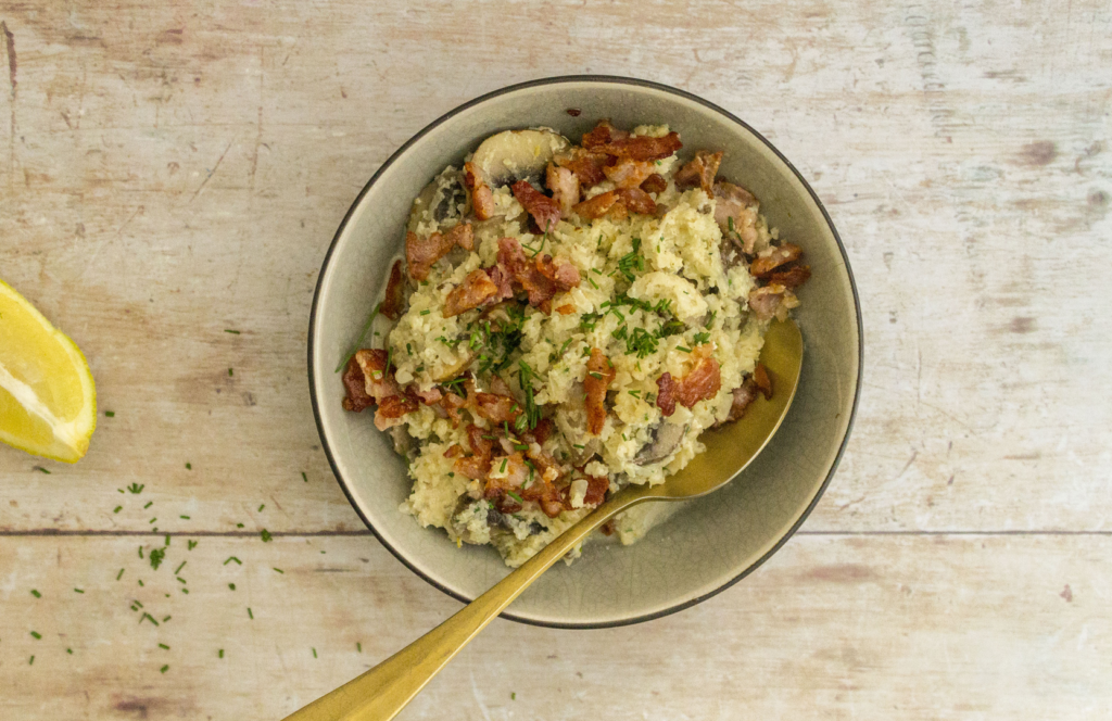 Mushroom And Bacon Risotto