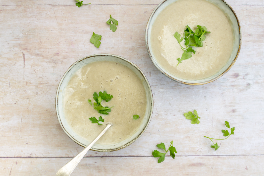 Cream of Mushroom and Leek Soup