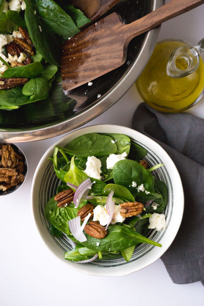 Spinach Feta Pecan Salad