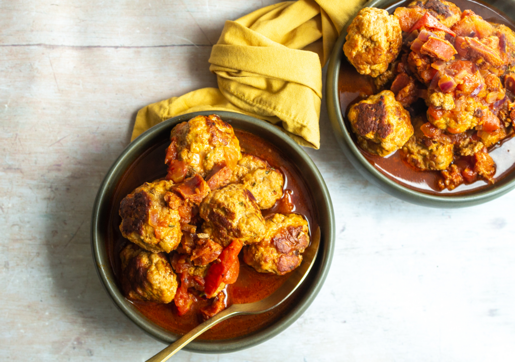 Pork Meatballs with Chorizo and Tomato Sauce