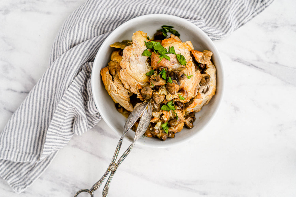 One Pot Chicken and Mushrooms