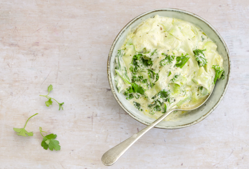 Zucchini And Kale Alfredo