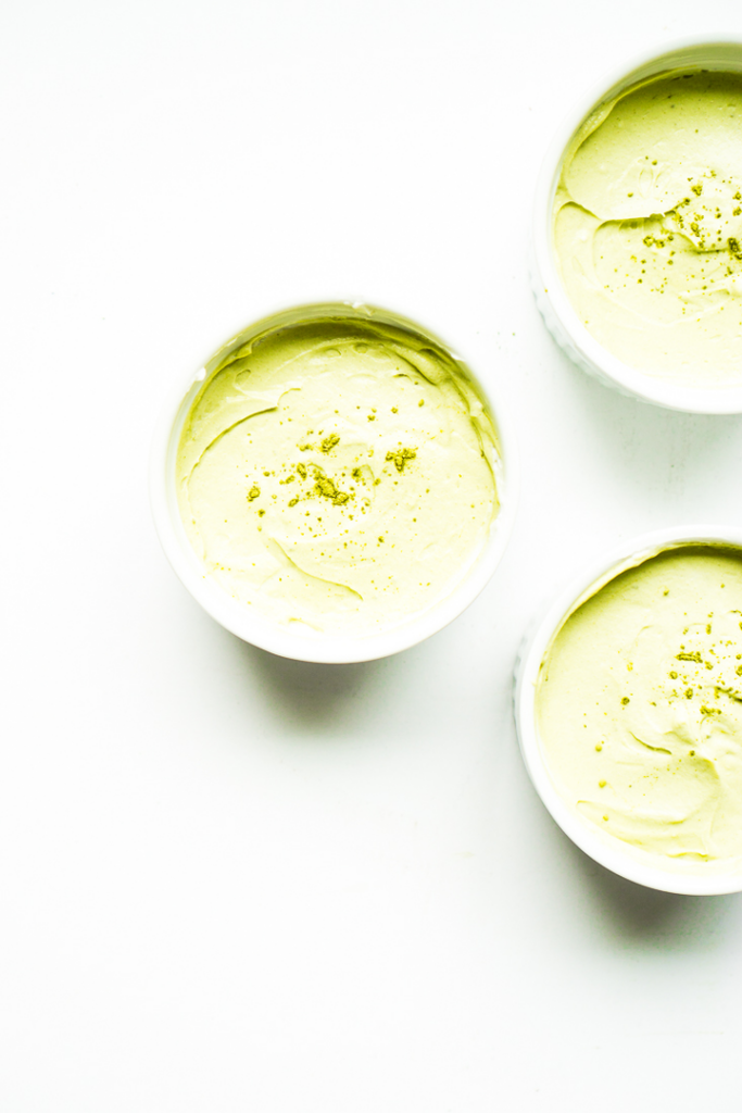 Mini Matcha No-Bake Cheesecakes