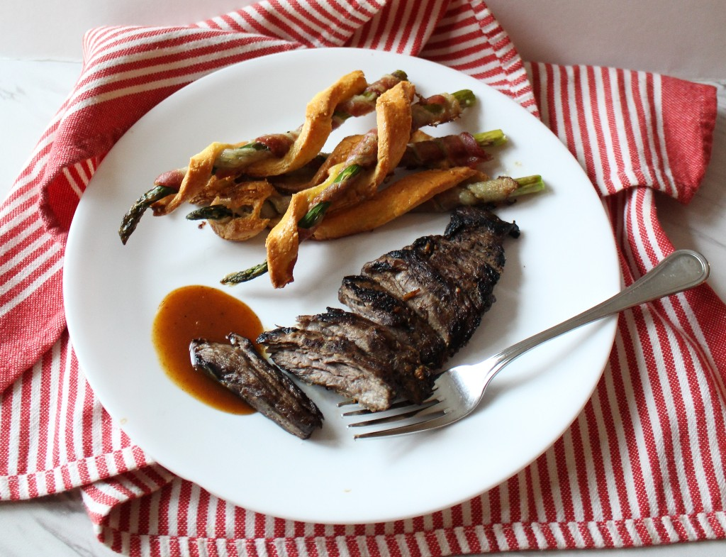 Steakhouse Flank Steak w Asparagus Twisties