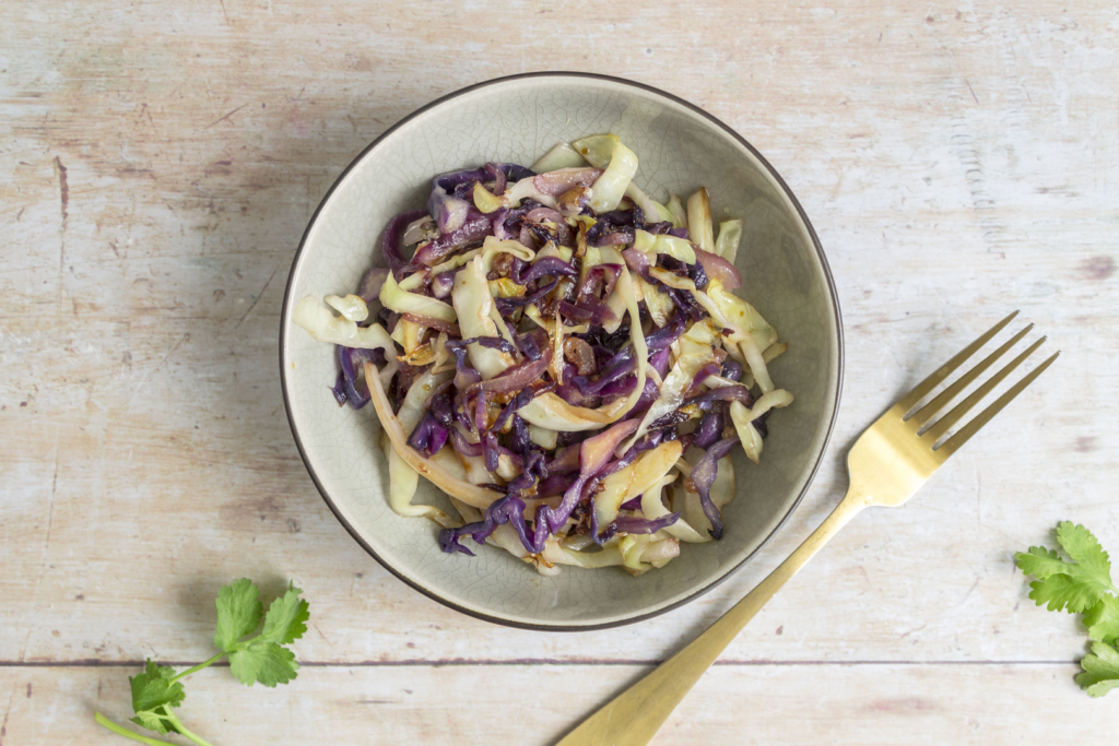 Simple Ginger and Garlic Fried Cabbage