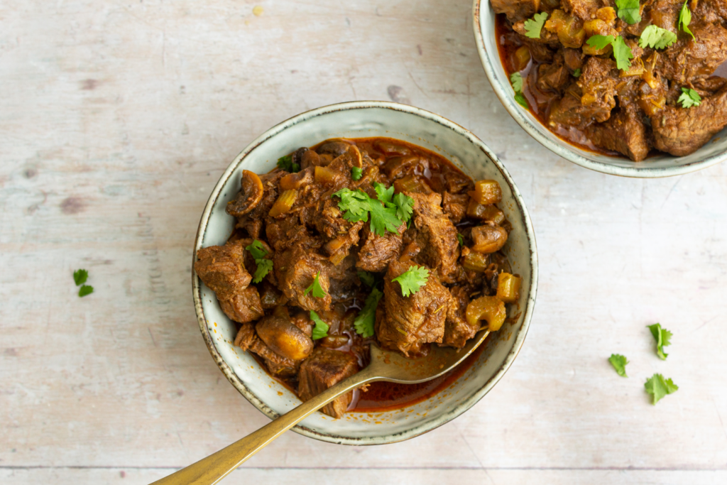 Slow Cooked Beef And Mushrooms