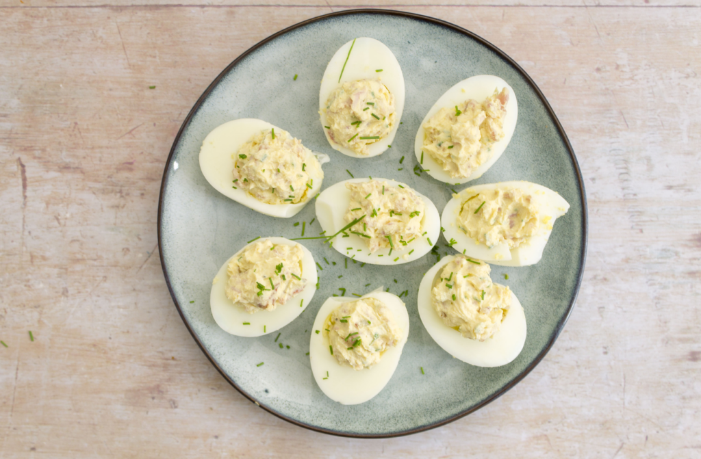 Bacon and Cream Cheese Devilled Eggs