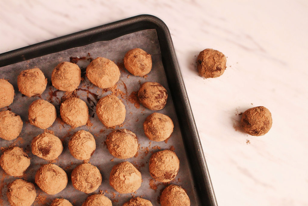 Sea Salted Chocolate Ganache Truffles