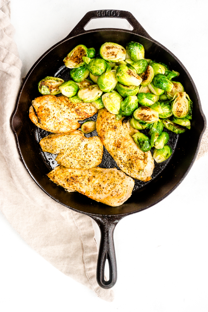 Roasted Lemon Pepper Chicken and Brussels Sprouts