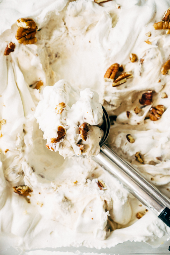 No-Churn Butter Pecan Ice Cream