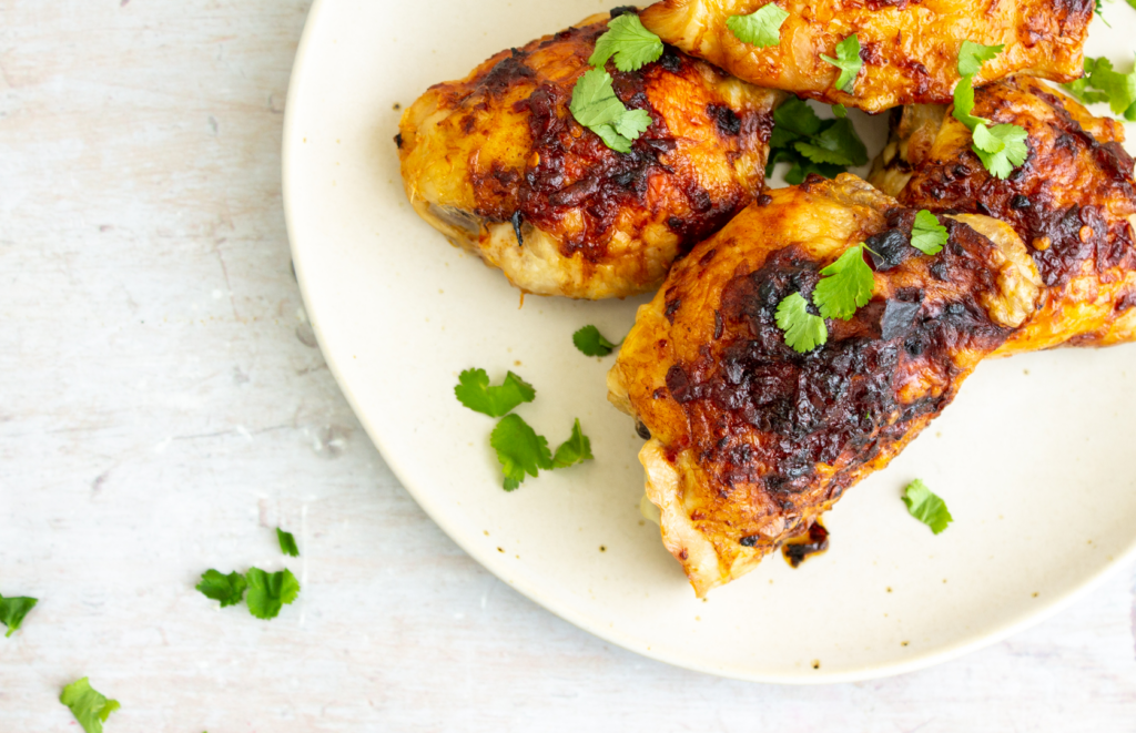 Harissa Roasted Chicken Thighs