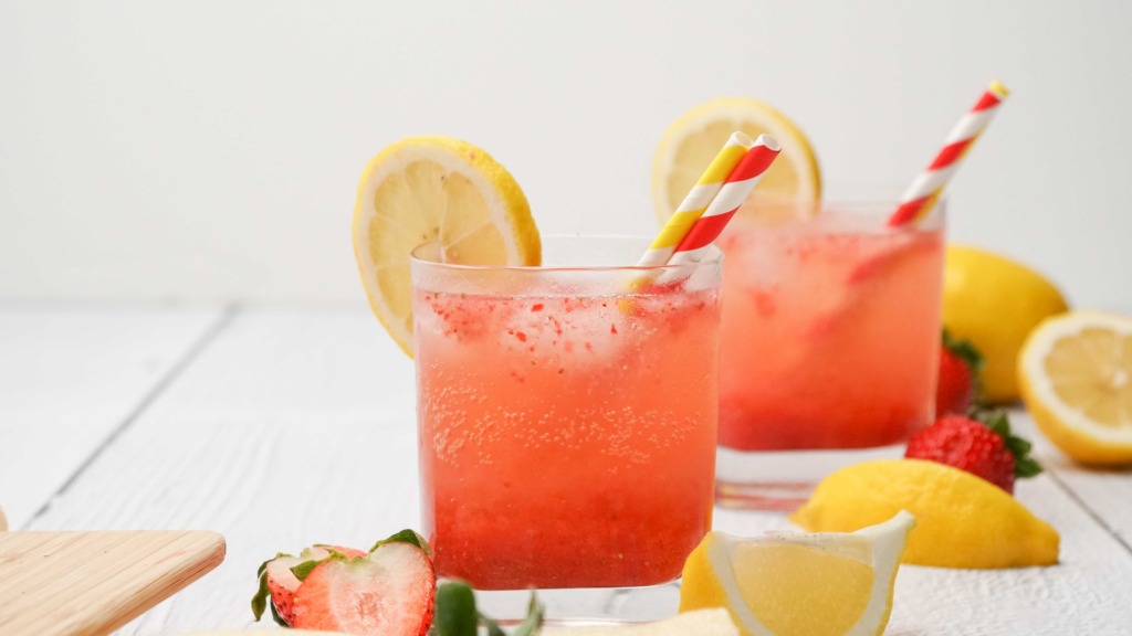 Fizzy Strawberry Lemonade Cooler