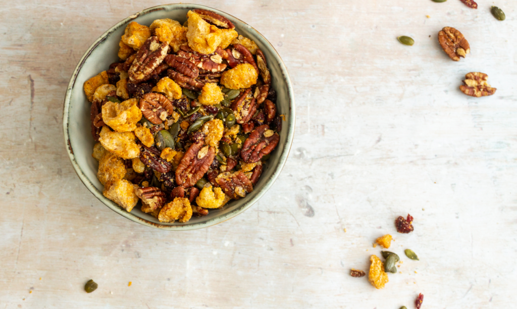 Pork Rind and Pecan Trail Mix