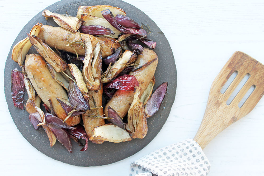 Balsamic Glazed Sausages With Fennel