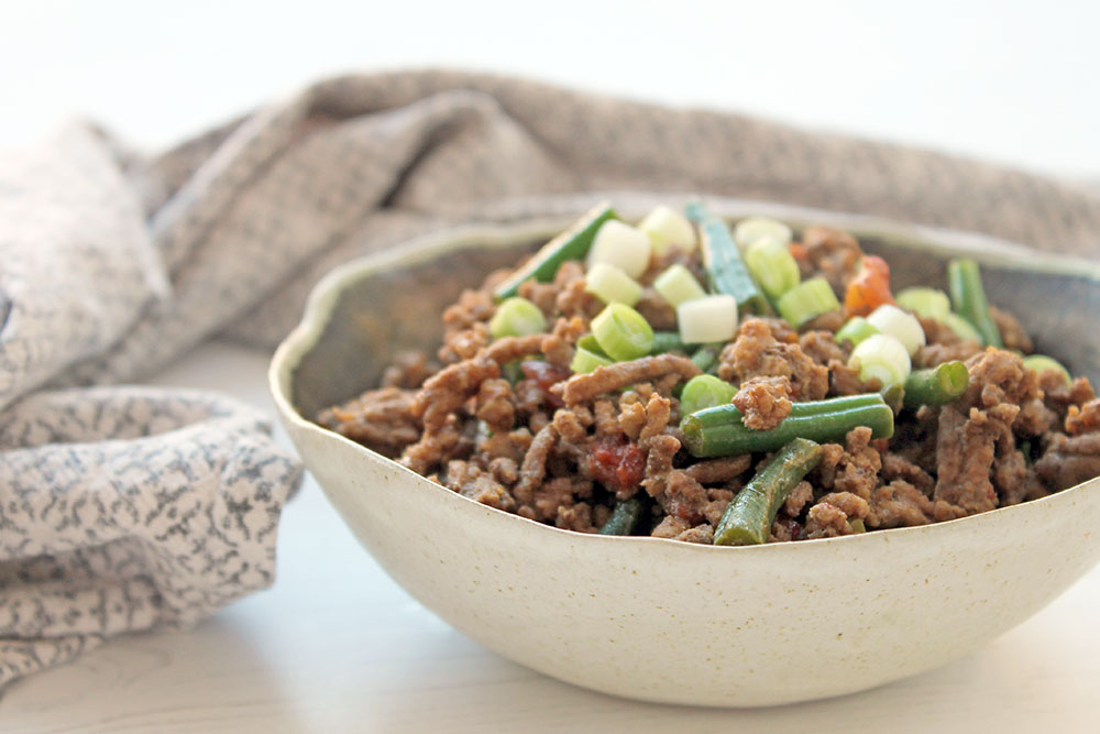 Beef Kheema Pav With Green Beans