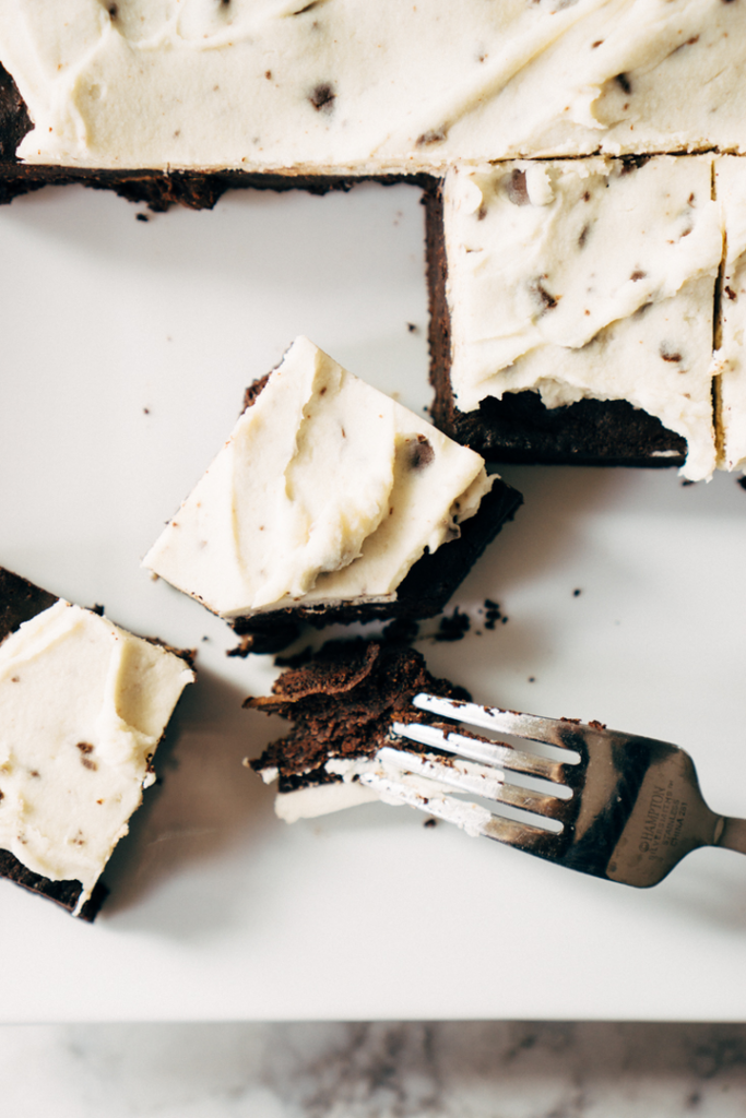 Frosted Mint Chip Brownies