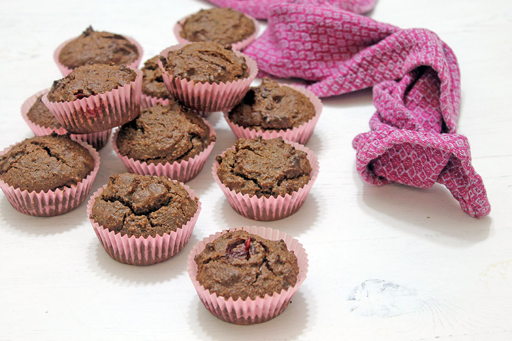 Chocolate And Cranberry Muffins