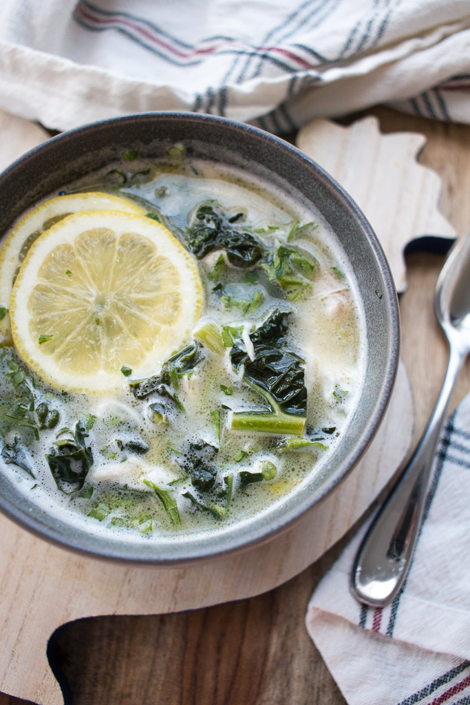 Lemon Kale Chicken Soup