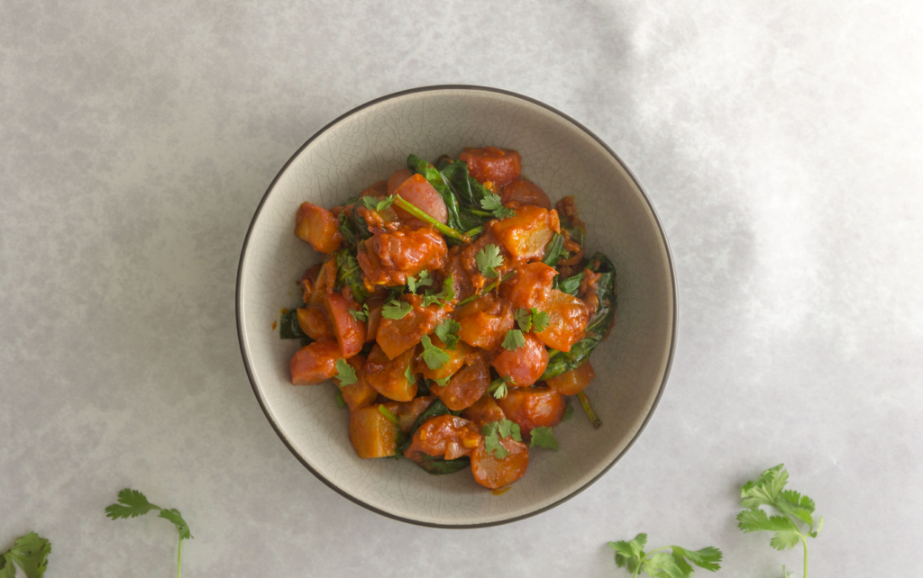 ‘Potato’ And Spinach Curry