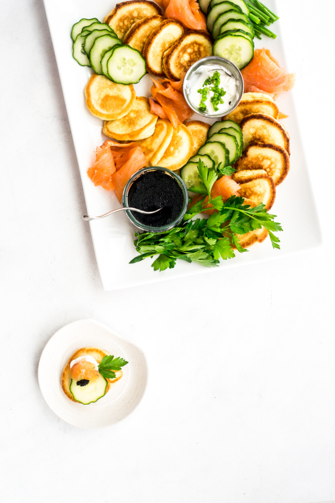 Smoked Salmon Blini Board