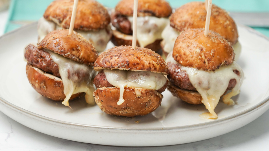 Mini Mushroom Swiss Burgers