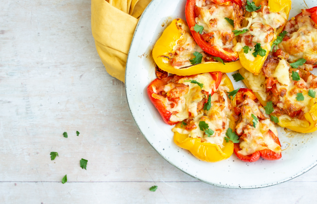 Baked Bell Pepper Pizza Bites